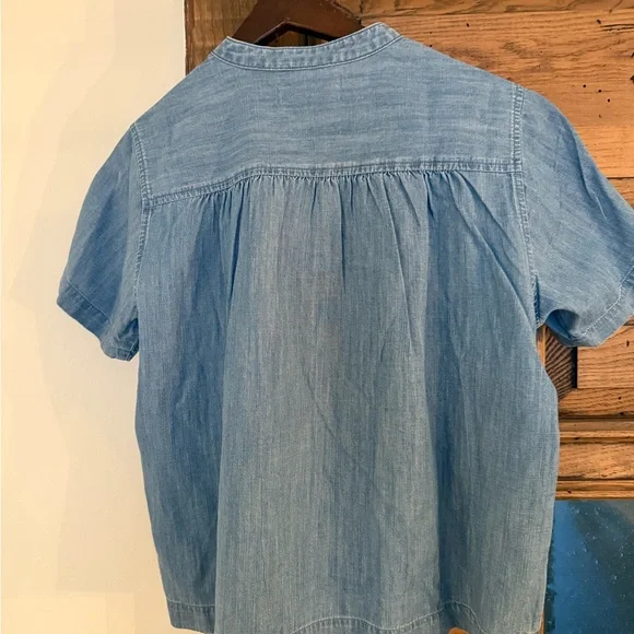 Madewell Chambray Blue Casual Shirt - Picture 2 of 3